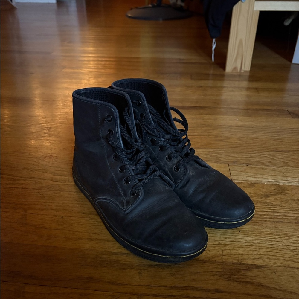 Black Leather Dr. Martens Boots